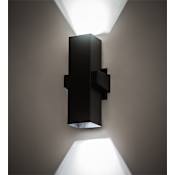 Meyda Tiffany Quadrato 2 Light 14" Tall Wall Sconce Textured Black