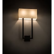 Meyda Tiffany Quadrato 2 Light 28" Tall Wall Sconce Oil Rubbed Bronze