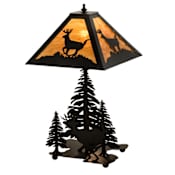 Meyda Tiffany Lone Deer 22" Tall Buffet Table Lamp Earth