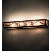 Meyda Tiffany Mountains 32" Wide Bath Bar Dark Burnished Antique Copper
