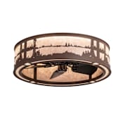 Meyda Tiffany Quiet Pond 30" 5 Blade Indoor LED Ceiling Fan Cafe-Noir