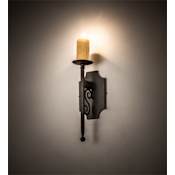 Meyda Tiffany Toscano 17" Tall Wall Sconce Chestnut