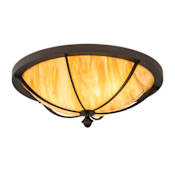 Meyda Tiffany Dominga 3 Light 20" Wide Flush Mount Bowl Ceiling Fixture - Wrought Iron Finish Wrought Iron