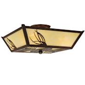 Meyda Tiffany Pinecone 4 Light 219" Wide Semi-Flush Ceiling Fixture Cafe-Noir