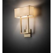 Meyda Tiffany Quadrato 2 Light 18" Tall Wall Sconce Brushed Brass