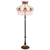 Meyda Tiffany Elizabeth 3 Light 62" Tall Buffet Floor Lamp Mahogany Bronze