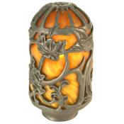 Meyda Tiffany Victorian Art Glass Gothic Floral Lantern Shade Amber