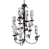 Meyda Tiffany Tuscan Vineyard 9 Light 34" Wide Chandelier Chrome