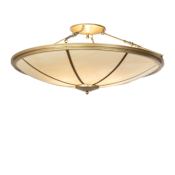 Meyda Tiffany Commerce 8 Light 45" Wide Semi-Flush Bowl Ceiling Fixture Gold Metallic