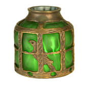 Meyda Tiffany Victorian Art Glass Gothic Bird Cage Shade Green