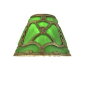 Meyda Tiffany 7" Victorian Art Glass Gothic Bantam Shade Green