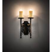 Meyda Tiffany Toscano 2 Light 15" Tall Wall Sconce Antique Black