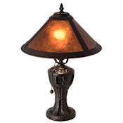 Meyda Tiffany Sutter 17" Tall Buffet Table Lamp Mahogany Bronze