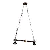 Meyda Tiffany Victorian 2 Light 5" Wide Linear Chandelier Onyx