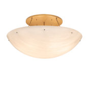 Meyda Tiffany Artesia 12 Light 60" Wide Semi-Flush Bowl Ceiling Fixture - Gold Metallic Finish Gold Metallic
