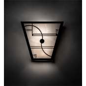 Meyda Tiffany Revival 2 Light 12" Tall Wall Sconce with Shade Textured Black