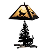 Meyda Tiffany Lone Deer 21" Tall Buffet Table Lamp Textured Black