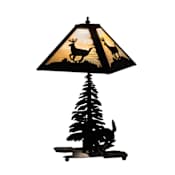 Meyda Tiffany Lone Deer 21" Tall Buffet Table Lamp Textured Black