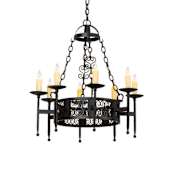 Meyda Tiffany Toscano 8 Light 28" Wide Taper Candle Style Chandelier N/A