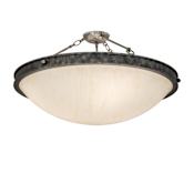 Meyda Tiffany Dionne 3 Light 31" Wide Semi-Flush Bowl Ceiling Fixture Gunmetal