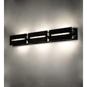 Meyda Tiffany Creekside 3 Light 45" Wide Vanity Light Mirror Black