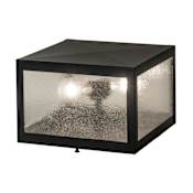 Meyda Tiffany Seneca 2 Light 9" Tall Pier Mount Post Light Solar Black
