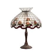 Meyda Tiffany Roseborder 3 Light 28" Tall Buffet Table Lamp Mahogany Bronze