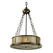 Meyda Tiffany 16" W Branch Inverted Pendant Timeless Bronze / Silver Mica