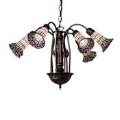Meyda Tiffany Stained Glass 7 Light 24" Wide Chandelier Mahogany Bronze