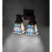 Meyda Tiffany Prairie Wheat 2 Light 11" Tall Wall Sconce Mahogany Bronze