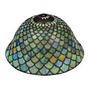 Meyda Tiffany 12" W Tiffany Fishscale Replacement Shade Green / Blue