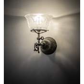 Meyda Tiffany Revival 10" Tall Hand Crafted Wall Sconce Antique Pewter