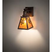 Meyda Tiffany Winter Pine 11" Tall Wall Sconce Cafe Noir