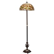 Meyda Tiffany Tiffany Turning Leaf 71" Tall Buffet Floor Lamp Mahogany Bronze