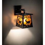 Meyda Tiffany Lone Deer 12" Tall Wall Sconce Mirror Black