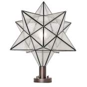 Meyda Tiffany Moravian 26" Tall Post Light Mahogany Bronze