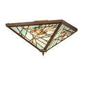 Meyda Tiffany Backyard Friends 4 Light 12-1/2" Tall Semi-Flush Ceiling Fixture - Antique Copper Finish Antique Copper