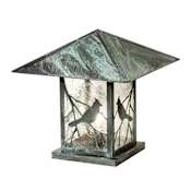 Meyda Tiffany Seneca 18" Tall Pier Mount Post Light Verdigris