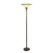 Meyda Tiffany Caprice 72" Tall Buffet Floor Lamp Mahogany Bronze