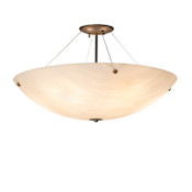 Meyda Tiffany Cypola 6 Light 24" Wide Semi-Flush Bowl Ceiling Fixture Antique Copper