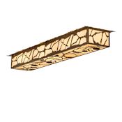 Meyda Tiffany Whispering Pines 6 Light 63" Wide Flush Mount Ceiling Fixture Brown Metallic
