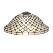 Meyda Tiffany Diamond and Jewel 18" Wide x 8" Tall Stained Glass Lighting Shade Mahogany Bronze