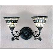 Meyda Tiffany Tiffany Roman 2 Light 21" Wide Bathroom Vanity Light with Tiffany Glass Shade Tiffany Glass