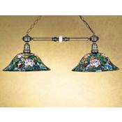 Meyda Tiffany Tiffany Rosebush 2 Light 38" Wide Linear Chandelier with Tiffany Glass Shade Tiffany Glass