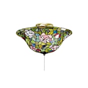Meyda Tiffany Tiffany Rosebush 3 Light 16" Wide Semi Flush Ceiling Fixture with Tiffany Glass Shade Tiffany Glass