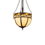 Meyda Tiffany Camel Basket 4 Light 16" Wide Pendant Craftsman Brown / Oil Rubbed Bronze