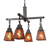 Meyda Tiffany Bungalow 4 Light 24" Wide Chandelier Mahogany Bronze
