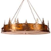 Meyda Tiffany Ducks in Flight 12 Light 67" Wide Pendant Antique Copper