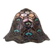 Meyda Tiffany Peacock Feather 6" Tall Lamp Shade N/A