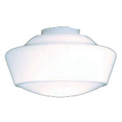Meyda Tiffany 16" W Schoolhouse Traditional Globe 6" Neck Replacement Shade White